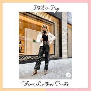Petal & Pup Black Faux-Leather Pants